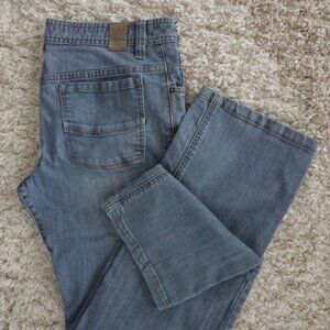 PrAna Breathe Men's Denim Blue Jeans Size 33"W (34") X 34"L (32") Western Casual